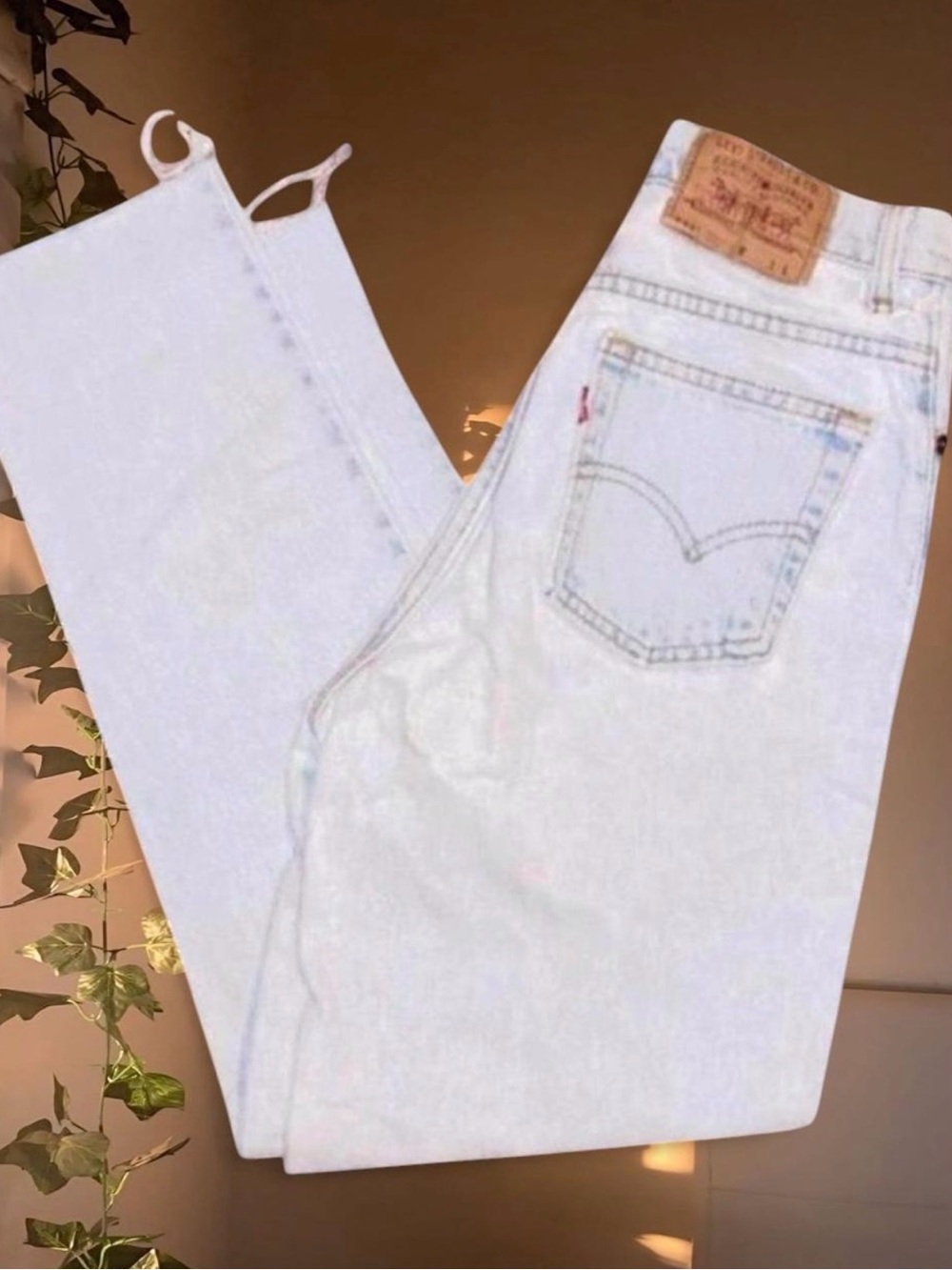 Levi's Frosted Light Blue Vintage Straight Leg Jeans Size 6